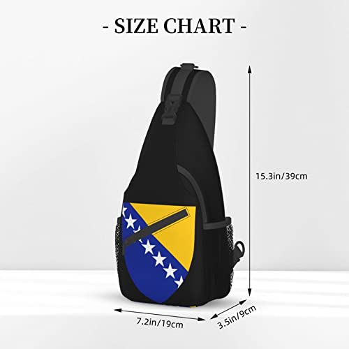 Mochila unisex de tiras cruzadas estilo Bosnia y Herzegovina miniatura 4