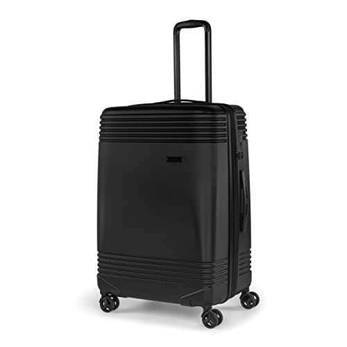 bugatti Nashville Collection 28 Inch Hard Shell Spinner Luggage for Airplanes, Large Hardside Expandable Suitcase with 360-Degree Spinner Wheels, Retractable Handle, Black