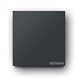 Briefkasten Edelstahl B1 Light Anthrazit, moderner Premium Design Wandbriefkasten ohne Zeitungsfach inkl. Namensbeschriftung