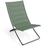COSTWAY Liegestuhl klappbar 2er Set, Strandstuhl mit gepolsterten Rückenlehnen & Sitzen, Sonnenliege bis 150 kg belastbar, Strandliege, Klappliege für Strand, Garten (Grün + Schwarz)
