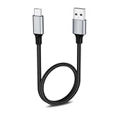 aceyoon Kabel USB na typ C, krótki, 50 cm, 3 A, kabel do szybkiego ładowania, nylonowy, pleciony kabel do transmisji danych, kompatybilny z powerbankiem do iPhone 16, 15, Galaxy S24+/S24/S23, Google