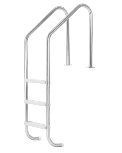 VEVOR Swimming Pool Ladder, 3-Step Double Handrails Stairs with Non-Slip Heavy Duty Steps, Stainless