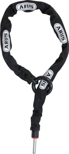 ABUS Rahmenschloss-Einsteckkette – Adaptor Chain 2.0 6KS – Kette zur Zweitsicherung des Fahrrads – 6 mm stark – 100 cm lang – Schwarz