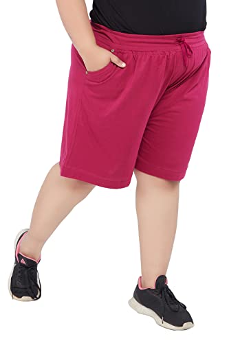 Image of CUPID Plain Comfortable Plus Size Barmunda /Shorts for Sports, Yoga, Daily Use Gym, Night Wear, Casual Wear for Girls
