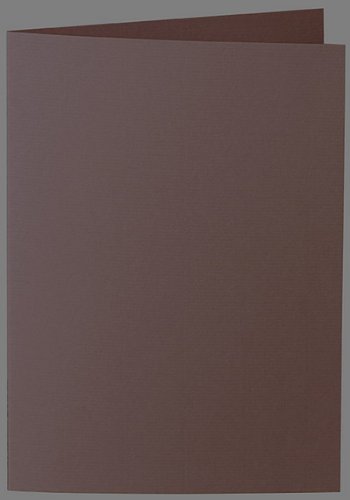 50 sztuk - ARTOZ Serie 1001 podwójne karty prążkowane - podwójne - DIN A5, 297 x 210 mm, wysokiej jakości, brązowe
