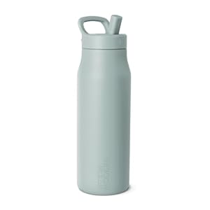 Simple Modern Water Bottle with Push Button Straw Lid | Ceramic-Lined Insulated Stainless Steel | Travel Water Bottles for Gym & Sports | Leak Proof | Mesa Signature Collection | 34oz, Sea Glass Sage