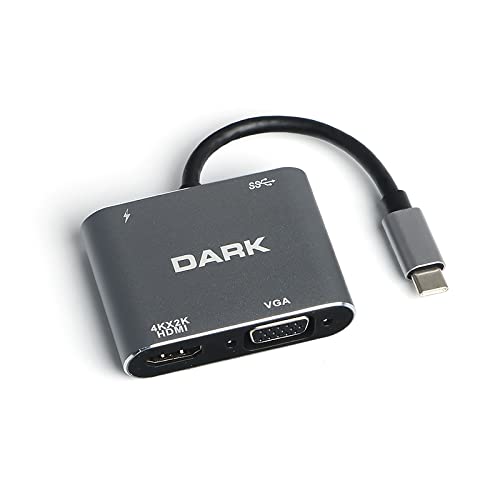 Dark 4in1 USB C to HDMI/VGA + USB3.0 + PD Dönüştürücü (DK-AC-U31XHDV)