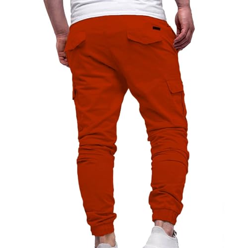 Cargo Pants for Men Drawstring Elastic Waist Pant Lightweight Comfy Casual Jogger Sport Trousers with Pockets3