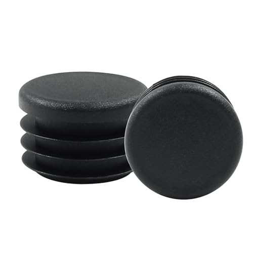 Image of 12 Pcs 1 inch inch Round Plastic Plugs Insert Chair End Caps Black End Caps for Tubing, Chair Legs, TUOHAI002401201236