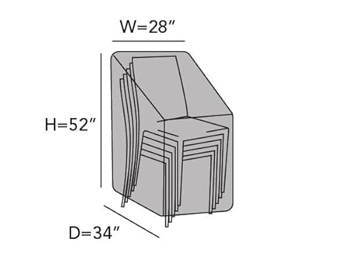 image for Covermates Outdoor Stacking Chair Cover - Water Resistant Polyester, D