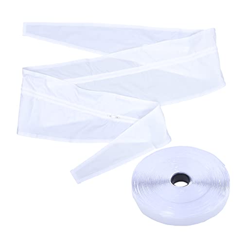 DECHOUS 1 セット 携帯エアコンクロス プッシュウィンドウシーリングキット 窓シール 金具 ポータブルエアコンシールプレート 引き戸 210t ポリエステルタフタ ホワイトグルー 白い