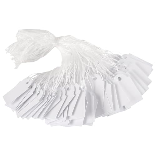 Étiquettes de prix avec ficelle JAPCHET 1500 pièces blanches pour marquage 15x25 mm