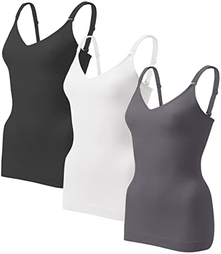 EUYZOU Women’s Shapewear Tummy Control Tank Tops – CrissCross Adjustable Straps Seamless Body Shaper Compression Camisole