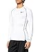 Nike M NP DF Tight Top LS, Maglia Lunga Uomo, White/Black/Black, M