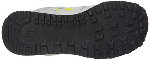 New Balance Unisex-Baby Kids 574 V1 70s Racing Lace-up Sneaker, Summer Fog/Bayside, 24