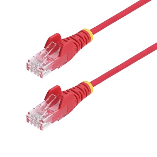 StarTech.com Cable Ethernet CAT6 Slim 9 pulgadas rojo miniatura 1