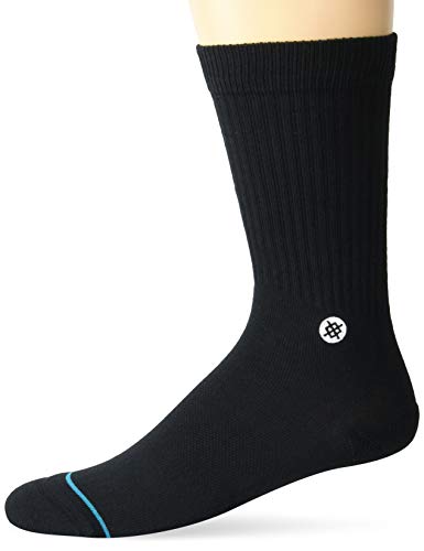Stance Men's Crew Sock LOGOMAN ST, black, Small