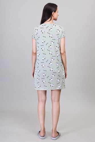 Image of CAMEY Printed Knee Length Nighty|Loungewear|Nightwear|Sleepwear|Home Wear Short Nighty for Women