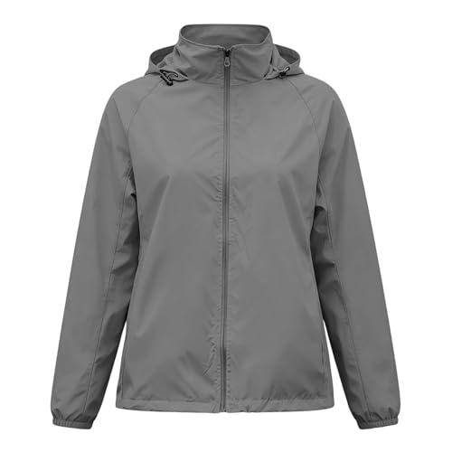 Chaqueta de lluvia para mujer con manga larga para protegerse del viento 4