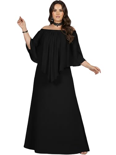 Image of KOH KOH Womens Strapless Off Shoulder Flattering Cocktail Maxi Dress Gown