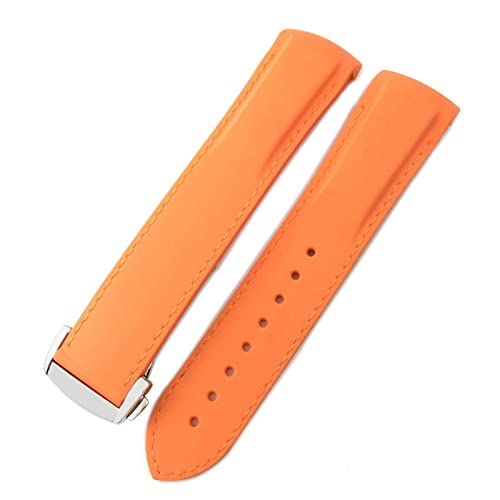 Bracelet de montre en caoutchouc 22mm GUMMMY agate pour IWC Pilot Mark