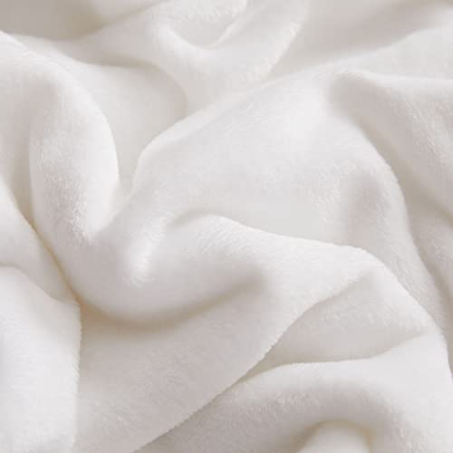 Kmuset Fleece Blanket King Size White Lightweight Super Soft Cozy Luxury Bed Blanket Microfiber Factory Shop #TOP4