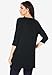Roaman's Women's Plus Size Cotton Ultimate Boatneck Tunic With Side Slits - 14/16, Black