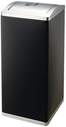 OPYTR trashcan Rectangular Metal Outdoor Dustbins 3 Classification Flip Trash Can Mall Uncovered Peel Bucket Waste Recycling Compost Bins Gallon (Color : Covered, Size : 1)