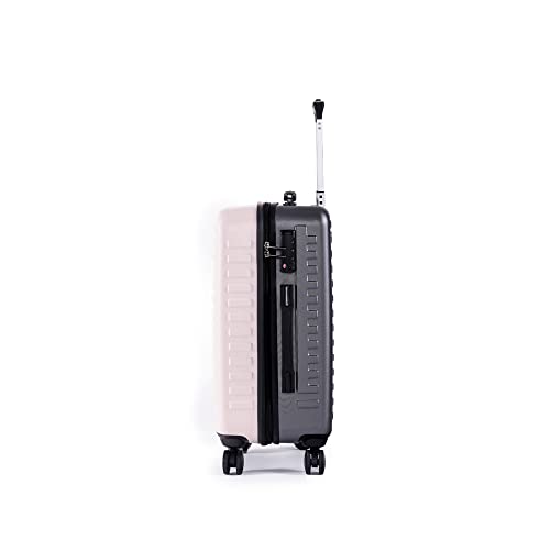 Image of THE ASSEMBLY Two Tone Hard-Sided Unbreakable Polycarbonate Luggage Bag For Travel (20 & 28 Inches, 40 & 85L) Ivory Grey, 360 Degree, Trolley Bag