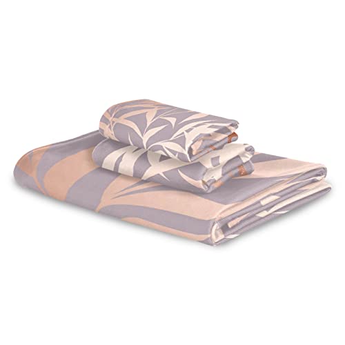 Pfrewn Pink Gold Branches Towels Set Of 3 Rose Golden Leaves Art Bathroom Towel Soft Absorbent Bath Hand Towels Washcloth Guest Towel Sets Bathroom Decorations #TOP7
