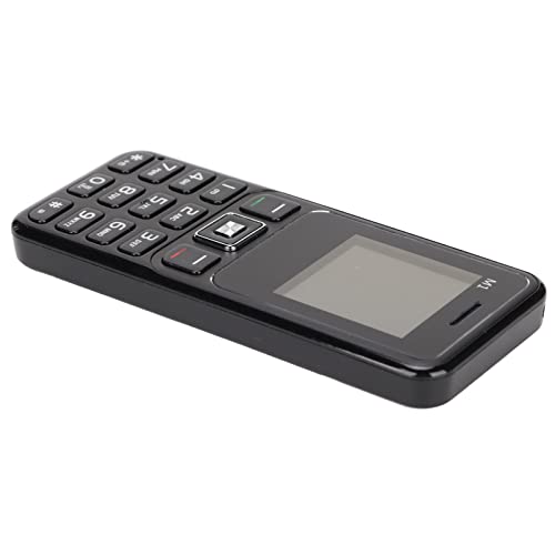 Cuifati M1 Seniors Téléphones Portables Débloqués, Téléphone Portable 2G Facile à Utiliser pour Personnes âgées, Double SIM, écran HD 1,44 Pouces, avec Lampe de Poche, Bluetooth et(Le Noir) Cover