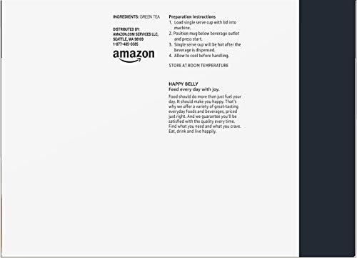 Happy Belly Tea Pods Compatible with 2.0 K-Cup Brewers, Green Tea, 24 Count (Previously Solimo)