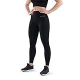 HOKO - Malla Larga de Compresión KAWA para Mujer - Mallas Ideal Running, Yoga, Gimnasio - Sin Costuras - Comodidad y Transpirabilidad | Color Negro, Talla M