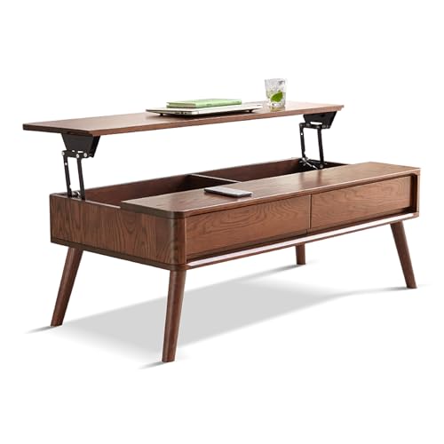 Solid Wood Lift Top Coffee Table with Storage