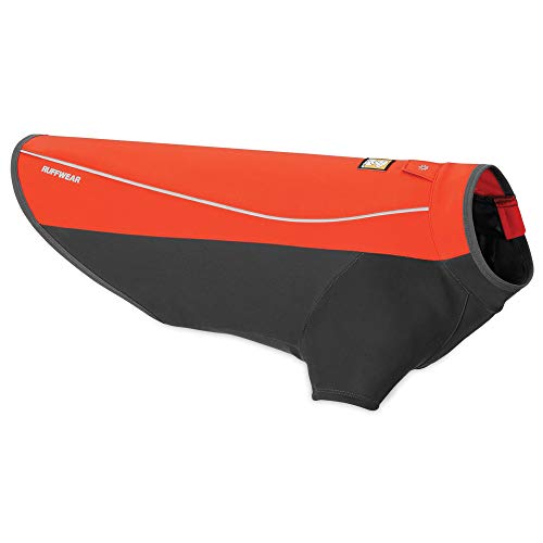 RuffwearWaterproof Dog Jacket with Fleece Lining, Very Large Breeds, Size: X-Large, Sockeye Red, Cloud Chaser, 05103-601L1