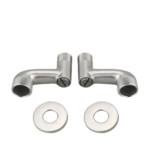 Lagomloot Adaptador de pared para bañera de acero inoxidable con cubierta decorativa para sellar agujeros de tubería, acabado cepillado, 70 x 62 mm