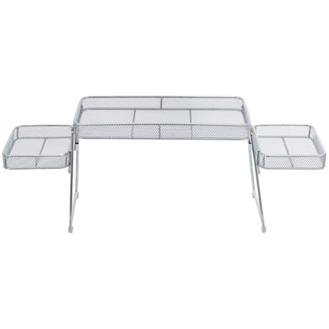 MyGift Chrome Plated Metal Over The Sink Organizer Shelf Rack, 3 Tiered Bathroom or Kitchen Sink Storage Display Caddy