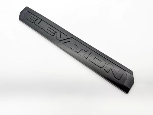 Image of Overlay Door Rear Emblem Badge Nameplate Replacement for 2019-2021+ Elevation 3PC (Matte Black)