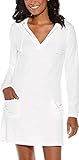 Coolibar UPF 50+ Women's Catalina Beach Cover-Up Dress - Sun Protective (Medium- White)
