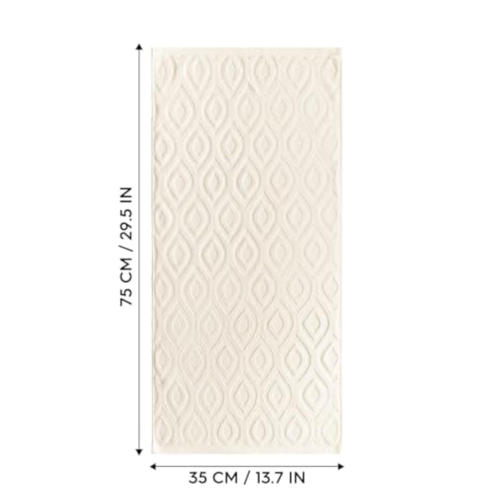 2 Pcs 3D Diamond Grid Jacquard Hand Towels