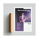 Prince Poster Purple Rain Minimalist Album Cover Tracklist Unframe Poster, Framed Canvas Wall Art...