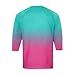 Men 3/4 Sleeve 3 Button Pullover Tops Fashion Printed Henley Shirts Crew Neck Casual Loose Comfortable Blouses