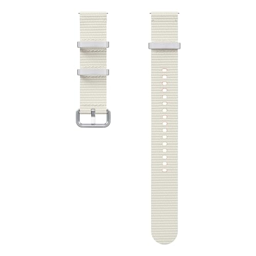 Image of SAMSUNG Galaxy Watch 7, 6, 5, 4 Series Athleisure Band, Nylon, Smartwatch Replacement Strap for Men and Women, One Click Attachment, Small /Medium, ET-SOL30SWEGUJ, Cream