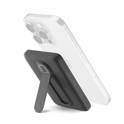 Power bank Qi2 15W Cellularline de 5000 mAh con soporte magnético integrado y USB-C negro