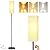 Alldio Floor Lamp for Living Room, Black Square Tall Lamps with Pull Chain Switch, Linen Lampshade Decor for Bedroom, 3-Color Temperature E26 LED Bulb Included