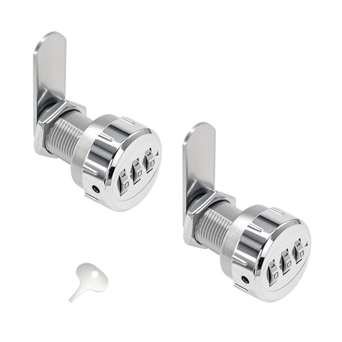 scottchen PRO RV Cabinet Combination Lock2PCS 3-Digit Password Lock Metal Security Lock for RV Interior Cabinets Storage Compartments Drawers & RV Doors Easy Installation Silver