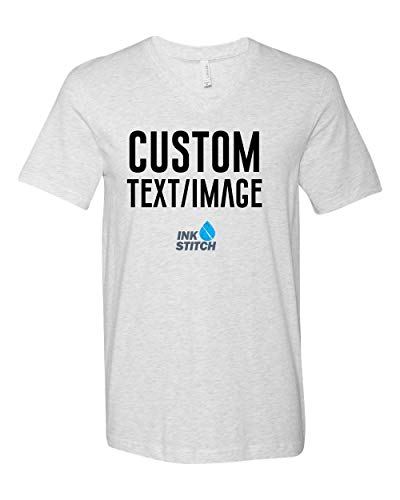 INK STITCH Unisex Bella Canvas Custom Deisgn Your Own V-Neck T-Shirts -Multicolors