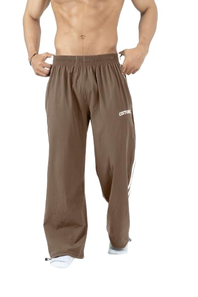 COITONIC Black Flagship Track Pants – Men's Stretchable Joggers for Gym, Travel & Everyday Comfort | Korean Style Loose Fit-image-19