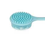DNC Soft Silicone Back Scrubber Shower Bath Body Brush with Long Handle (Blue) - Image 4