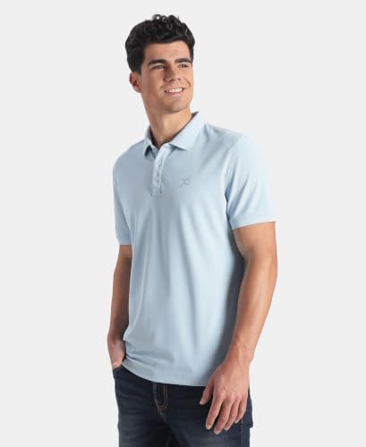 Image of Jockey AM38 Men Microfiber Fabric Solid Half Sleeve Polo T-Shirt with StayDry & StayFresh Technology